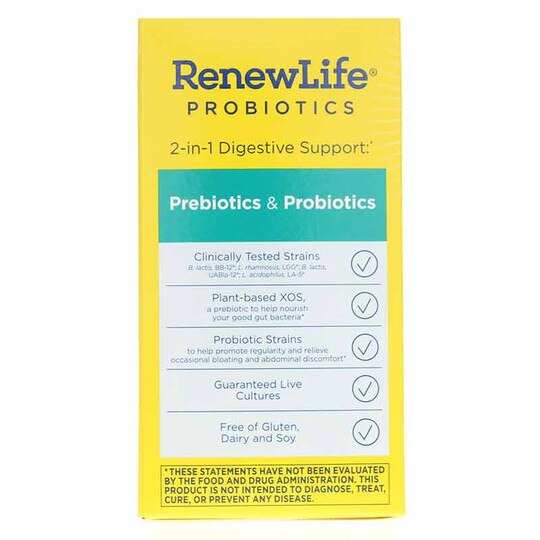 Occasional Constipation Support Probiotics + Prebiotics, Renew Life